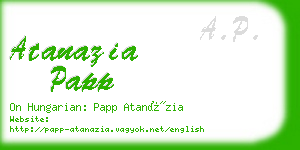 atanazia papp business card